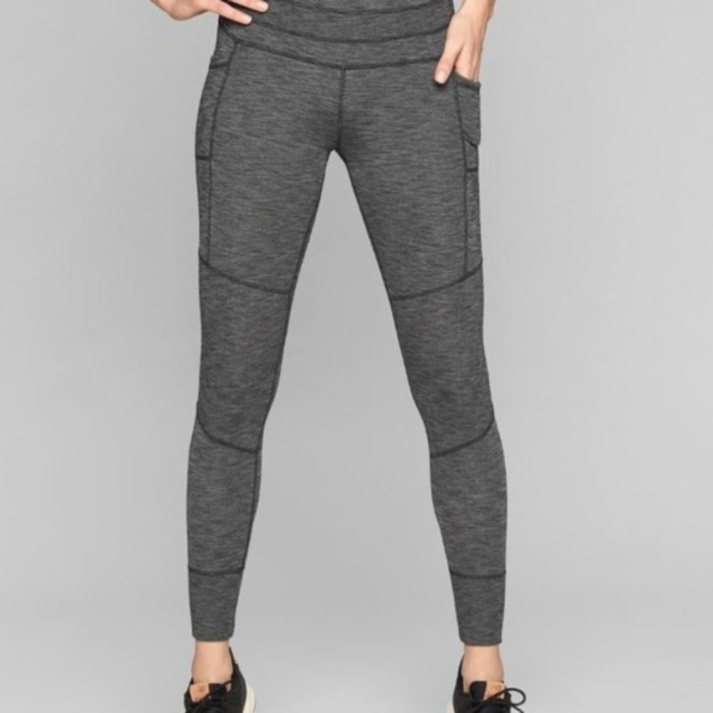 Athleta Excursion Tight Heathered Gray Legging - image 1